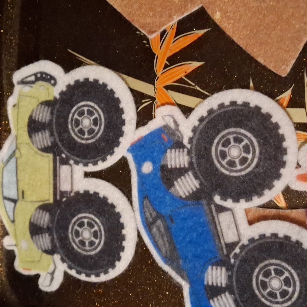 Monster Truck Feltboard Flannelboard Set Racetrack Flags - Picture 3 of 7
